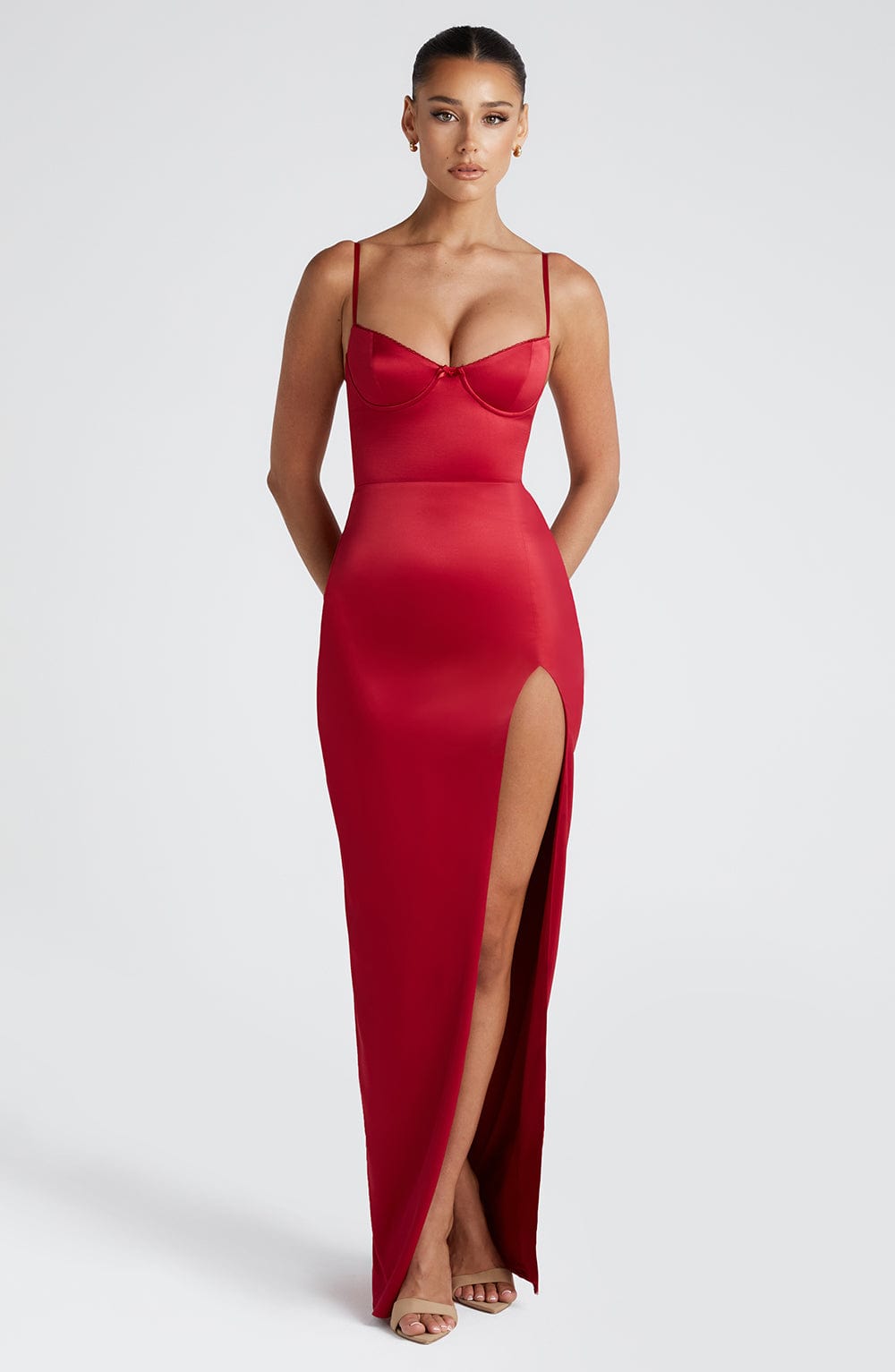 Clementia Maxi Dress in Red