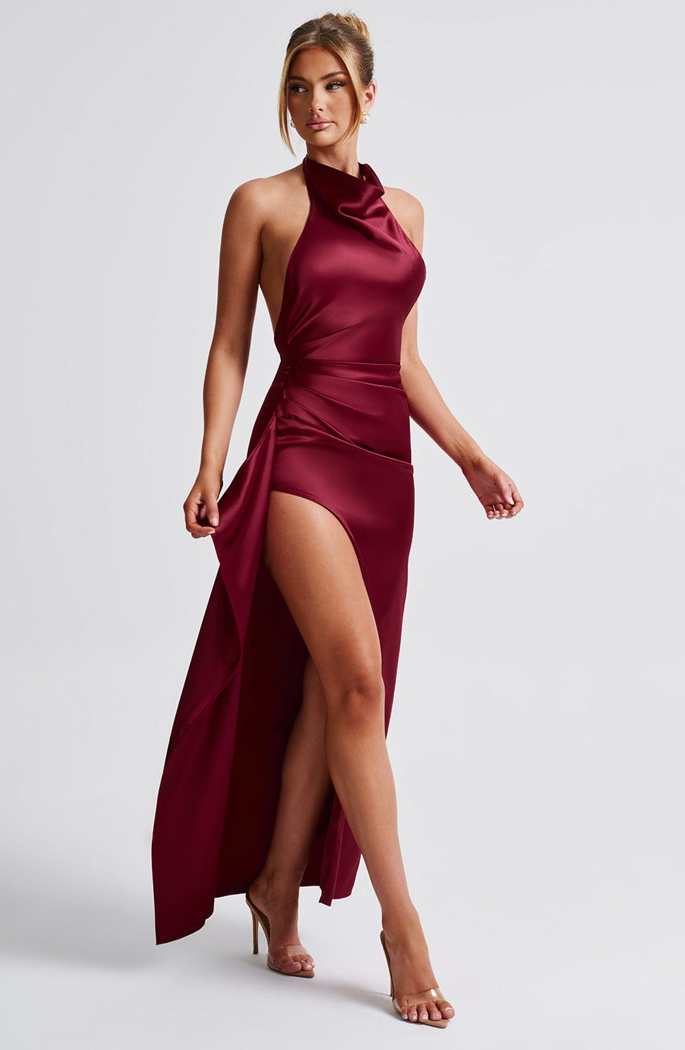 Coletta Maxi Dress in Burgundy