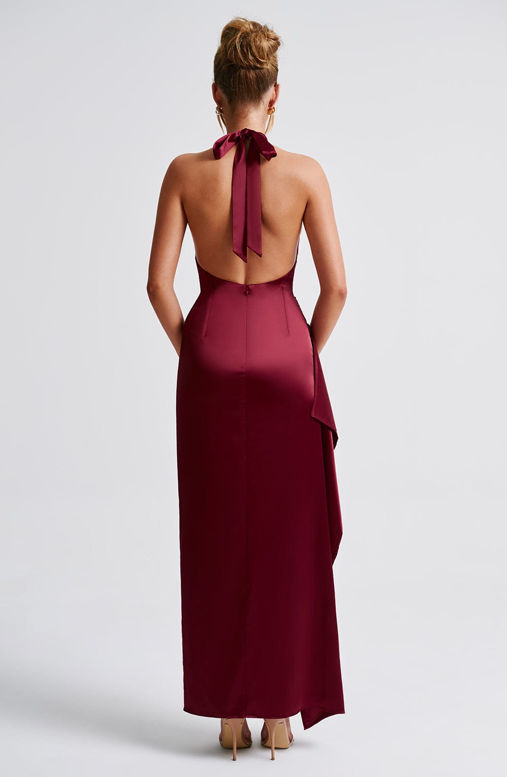 Coletta Maxi Dress in Burgundy