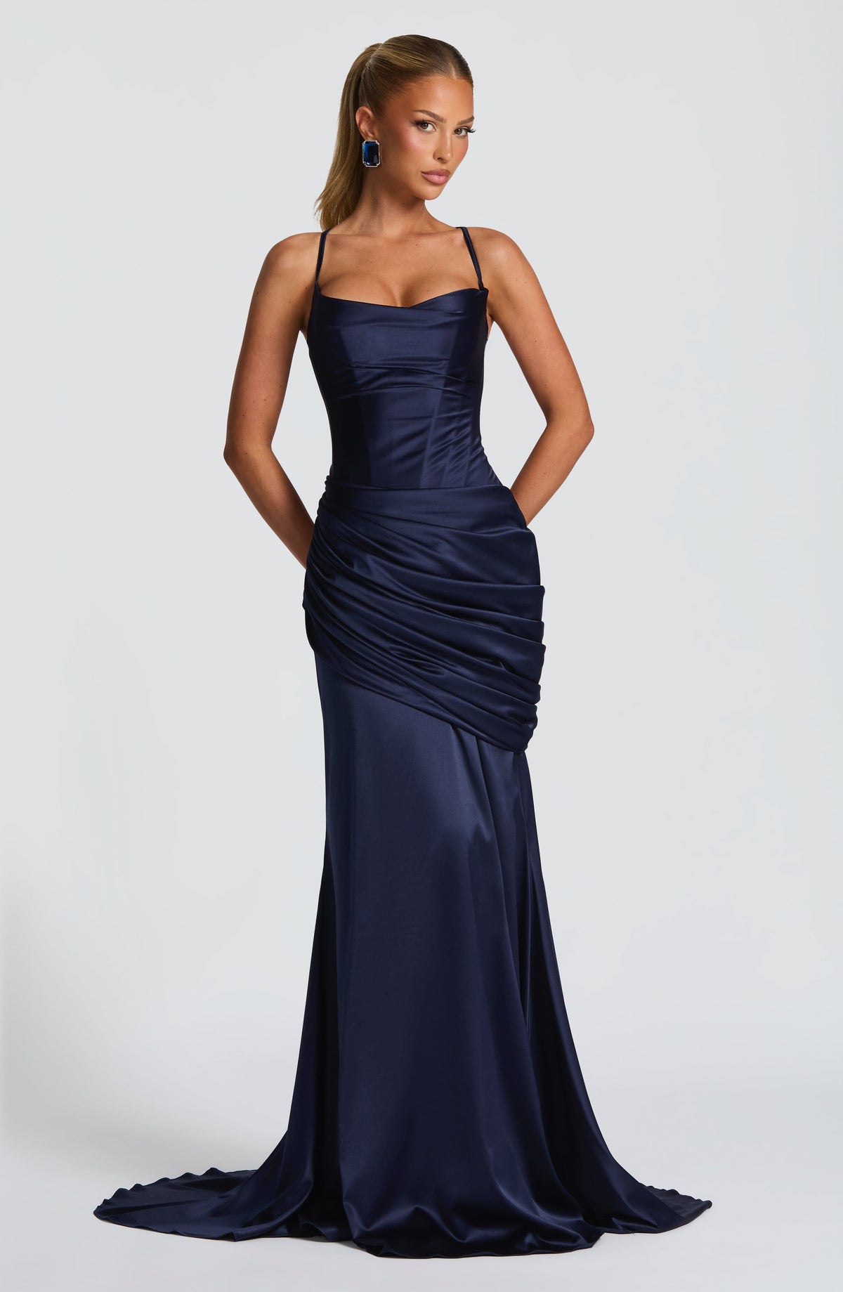 Conlia Gown in Navy