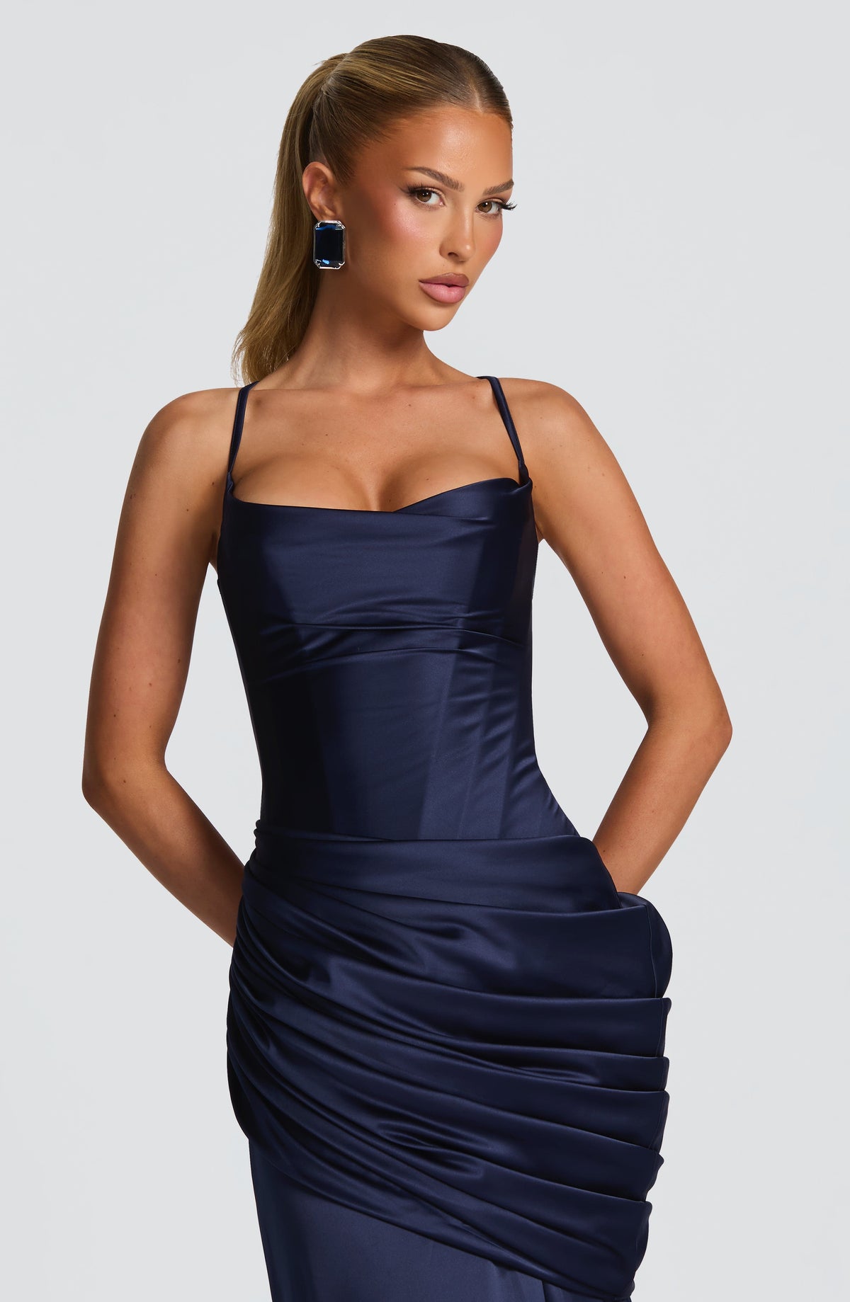 Conlia Gown in Navy