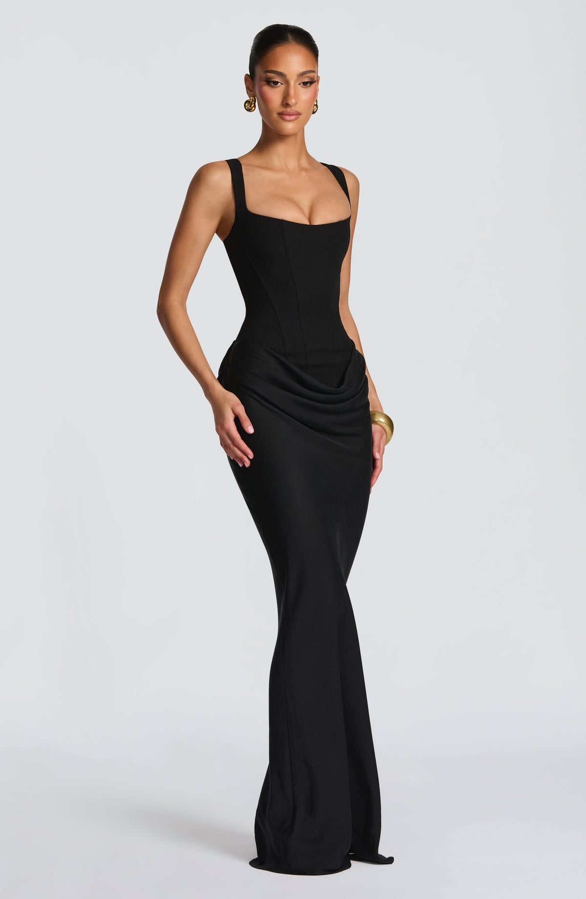 Cornalie Maxi Dress in Black