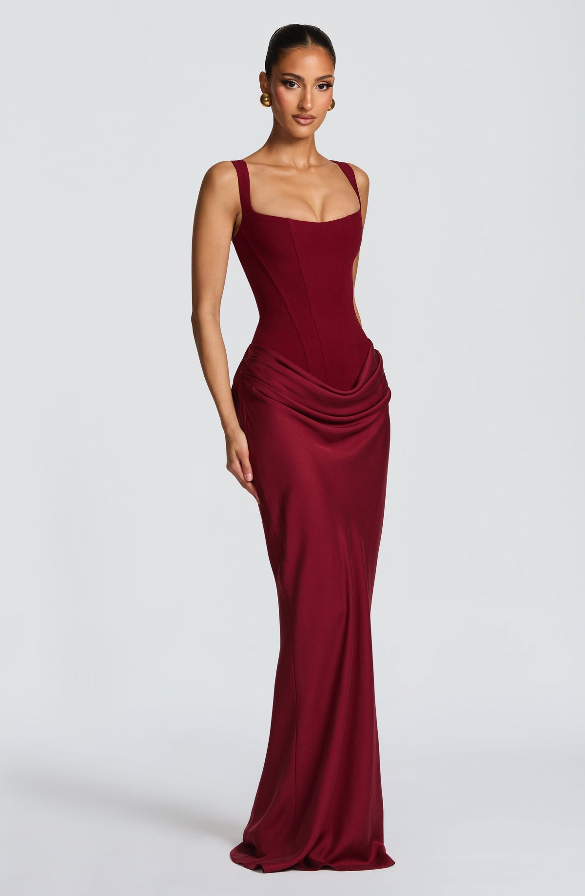 Cornalie Maxi Dress in Burgundy