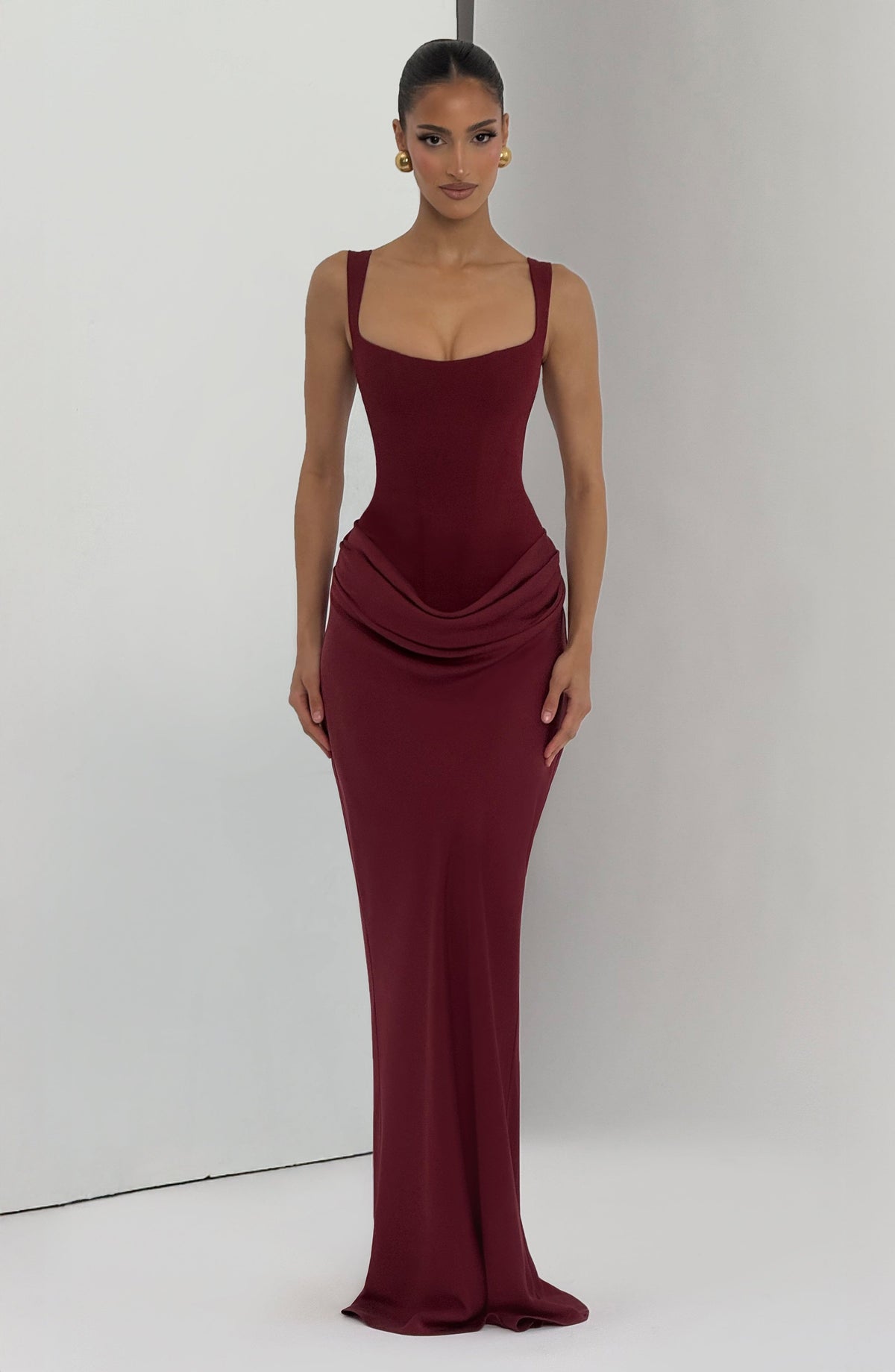 Cornalie Maxi Dress in Burgundy