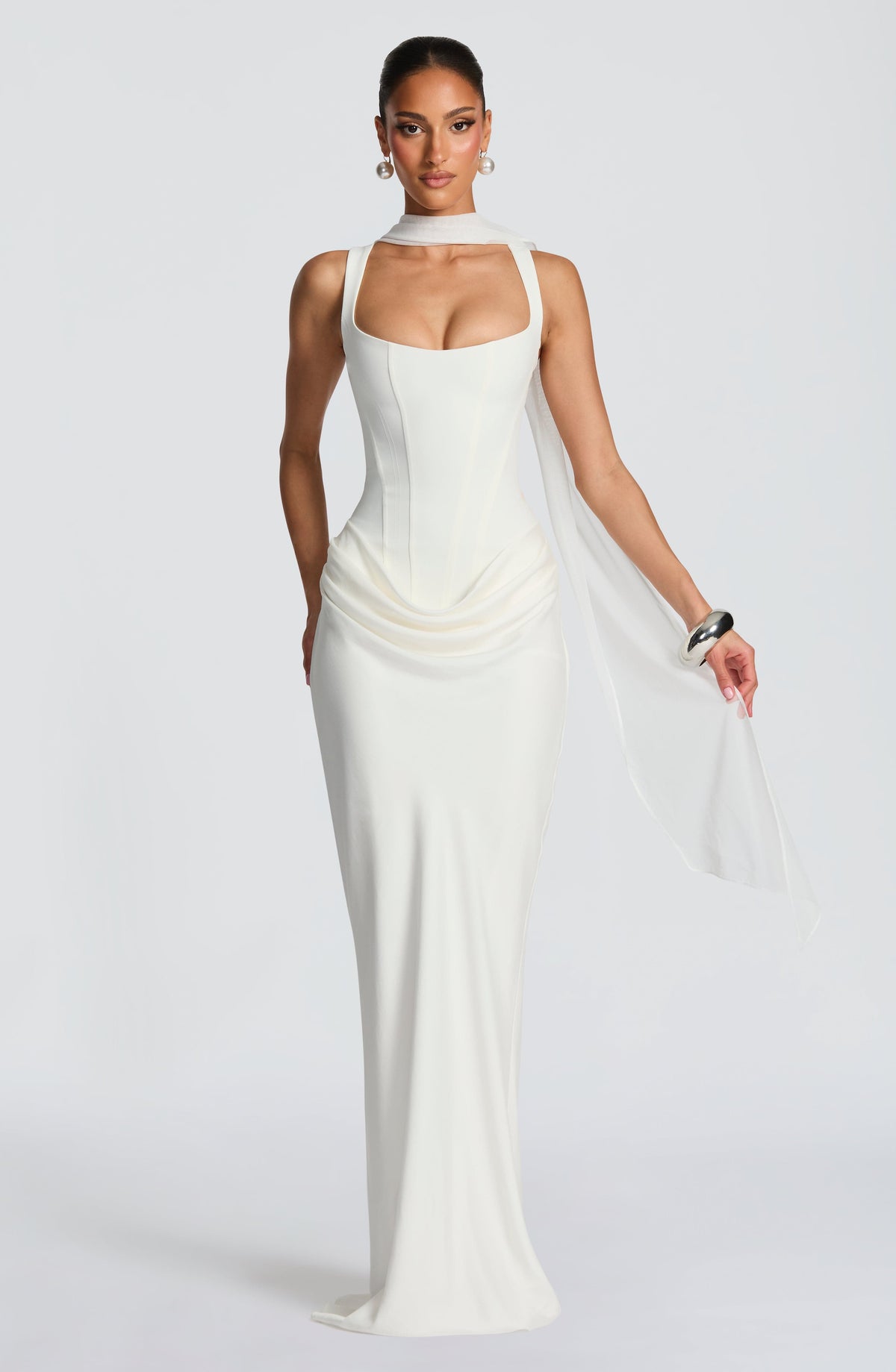 Cornalie Maxi Dress in Ivory