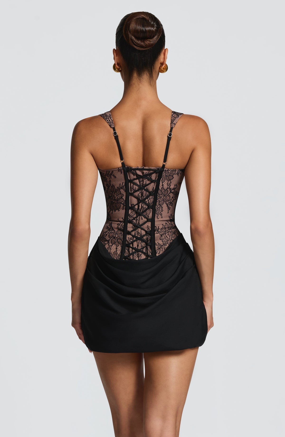 Cornessa Mini Dress in Black Lace