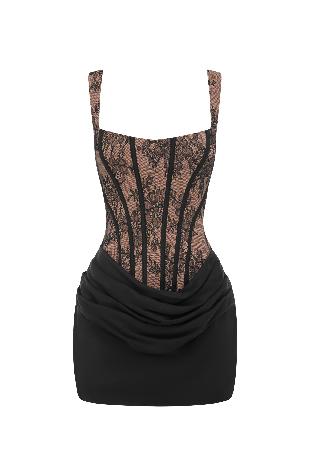 Cornessa Mini Dress in Black Lace