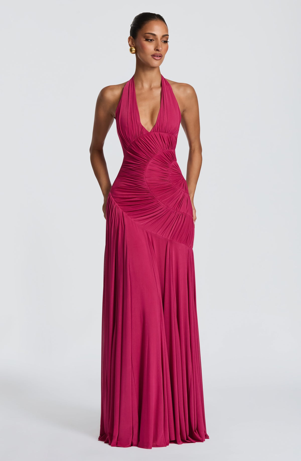 Covana Maxi Dress in Raspberry