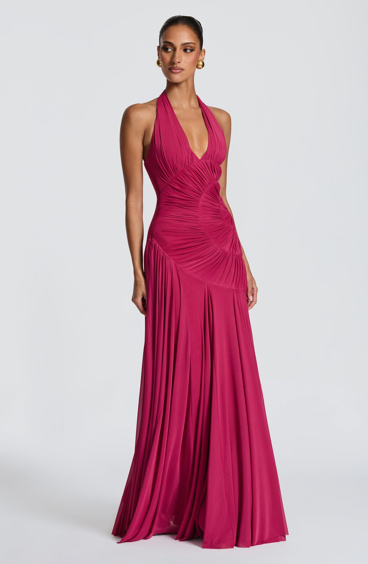 Covana Maxi Dress in Raspberry
