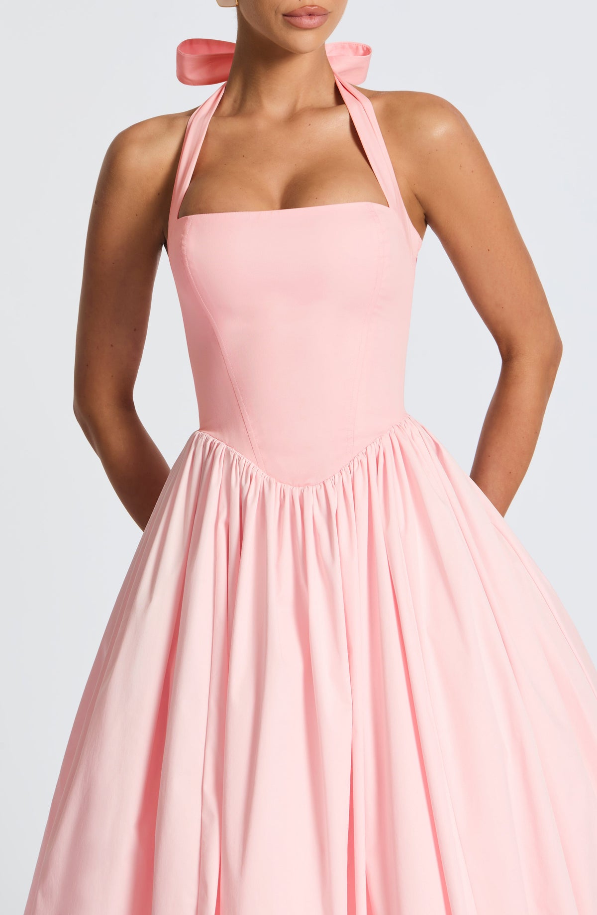 Cressia Midi Dress in Blush