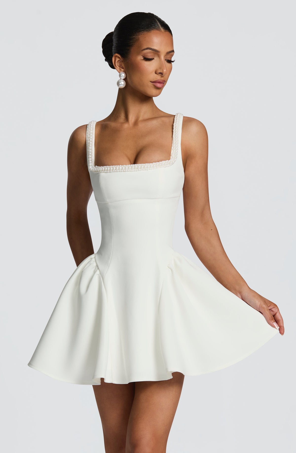 Cristelle Mini Dress in Ivory