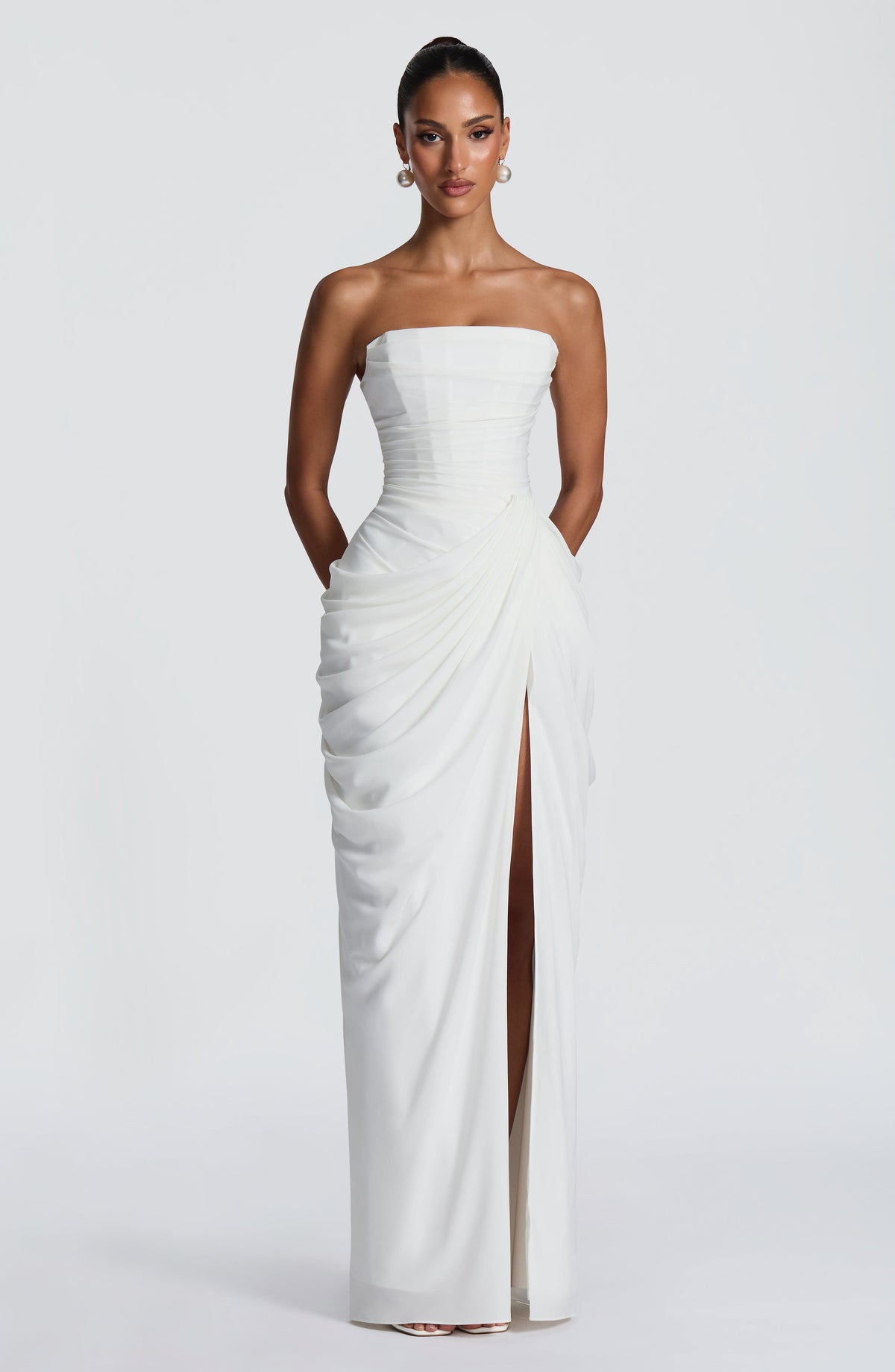 Cyrena Maxi Dress in Ivory