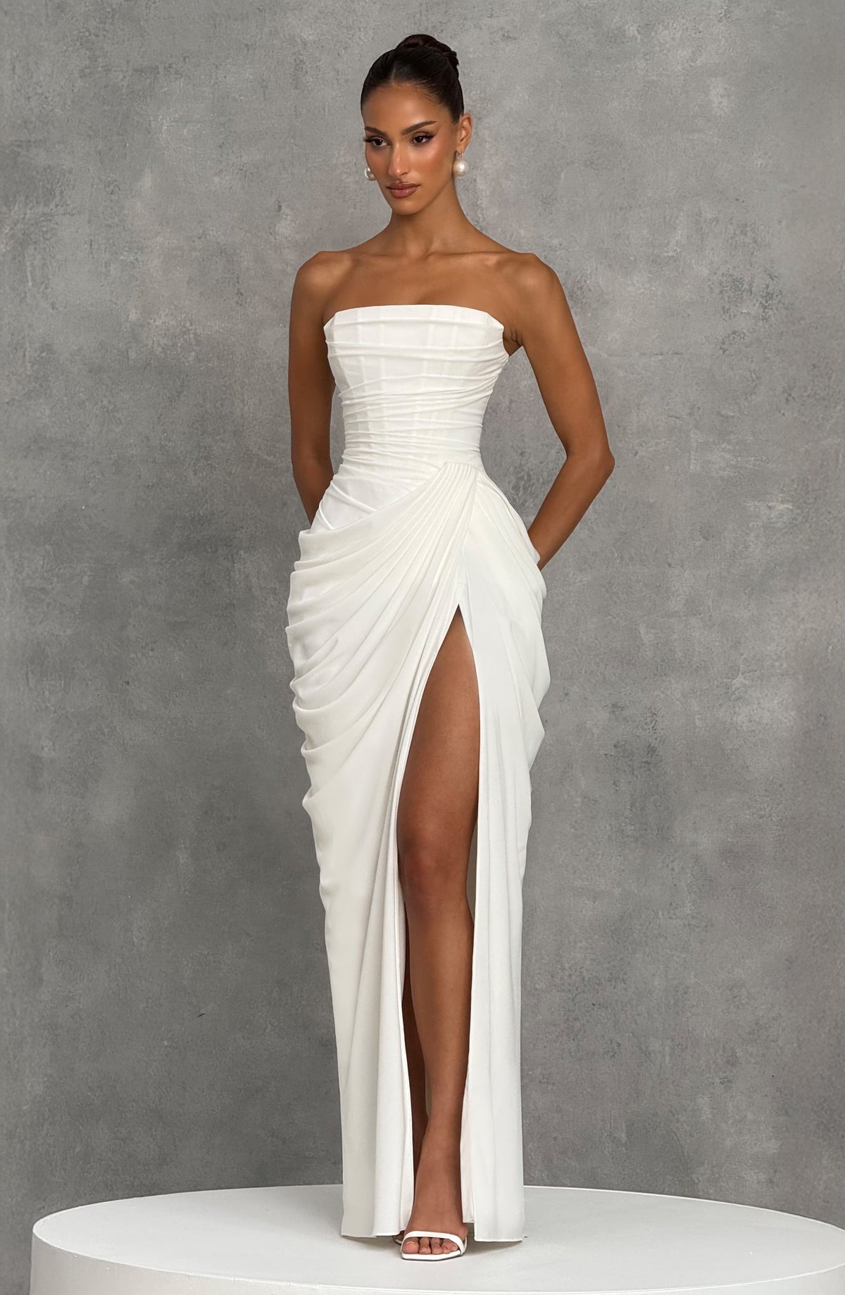 Cyrena Maxi Dress in Ivory