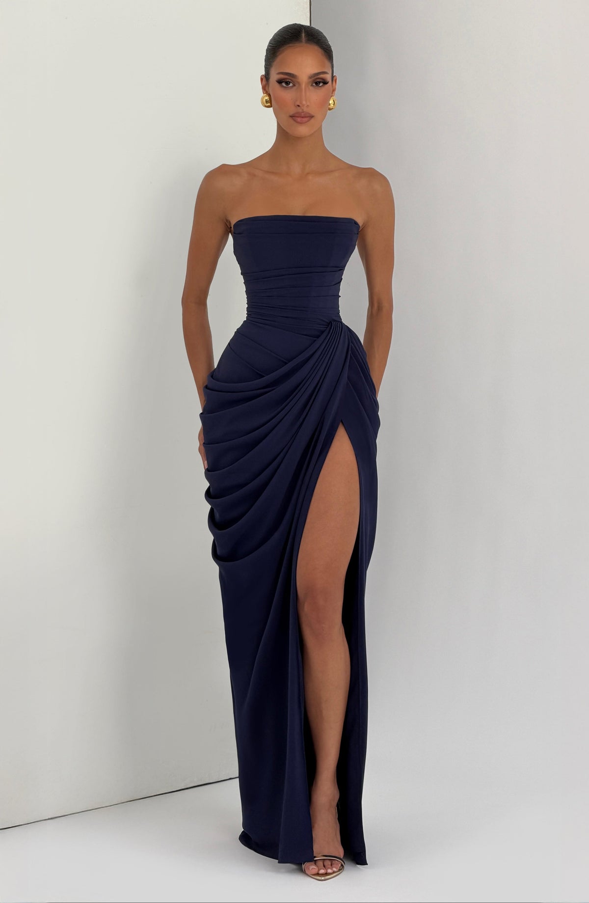 Cyrena Maxi Dress in Navy