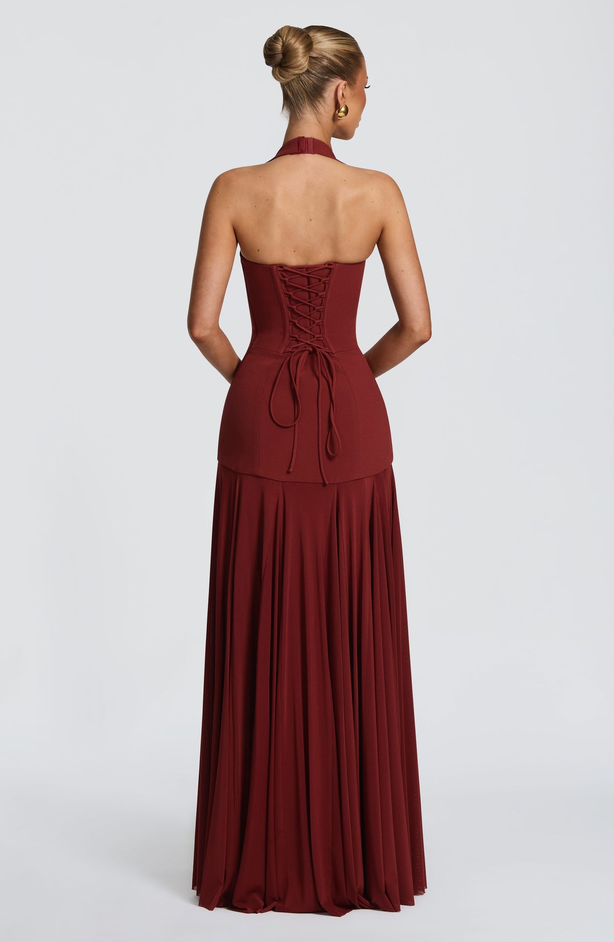 Cyrenna Maxi Dress in Deep Rust