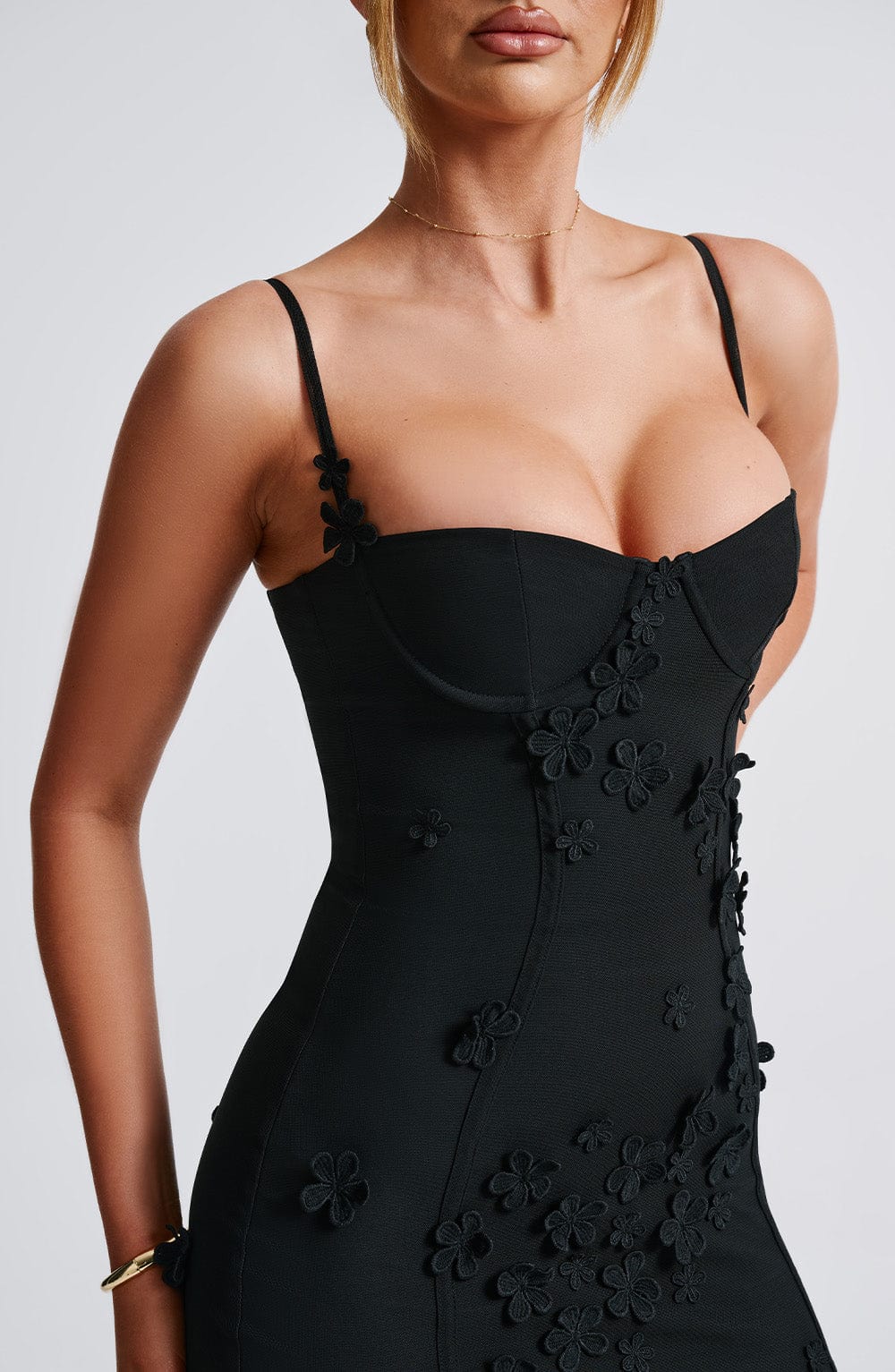 Dalyra Maxi Dress in Black Lined