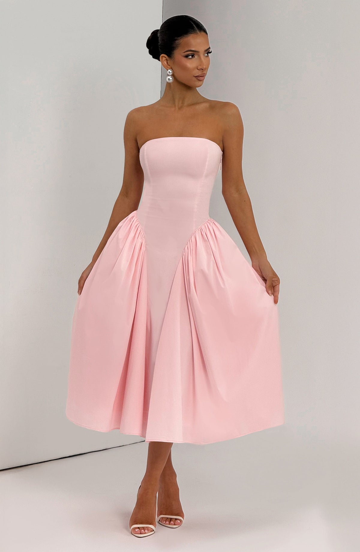 Darlena Midi Dress in Blush