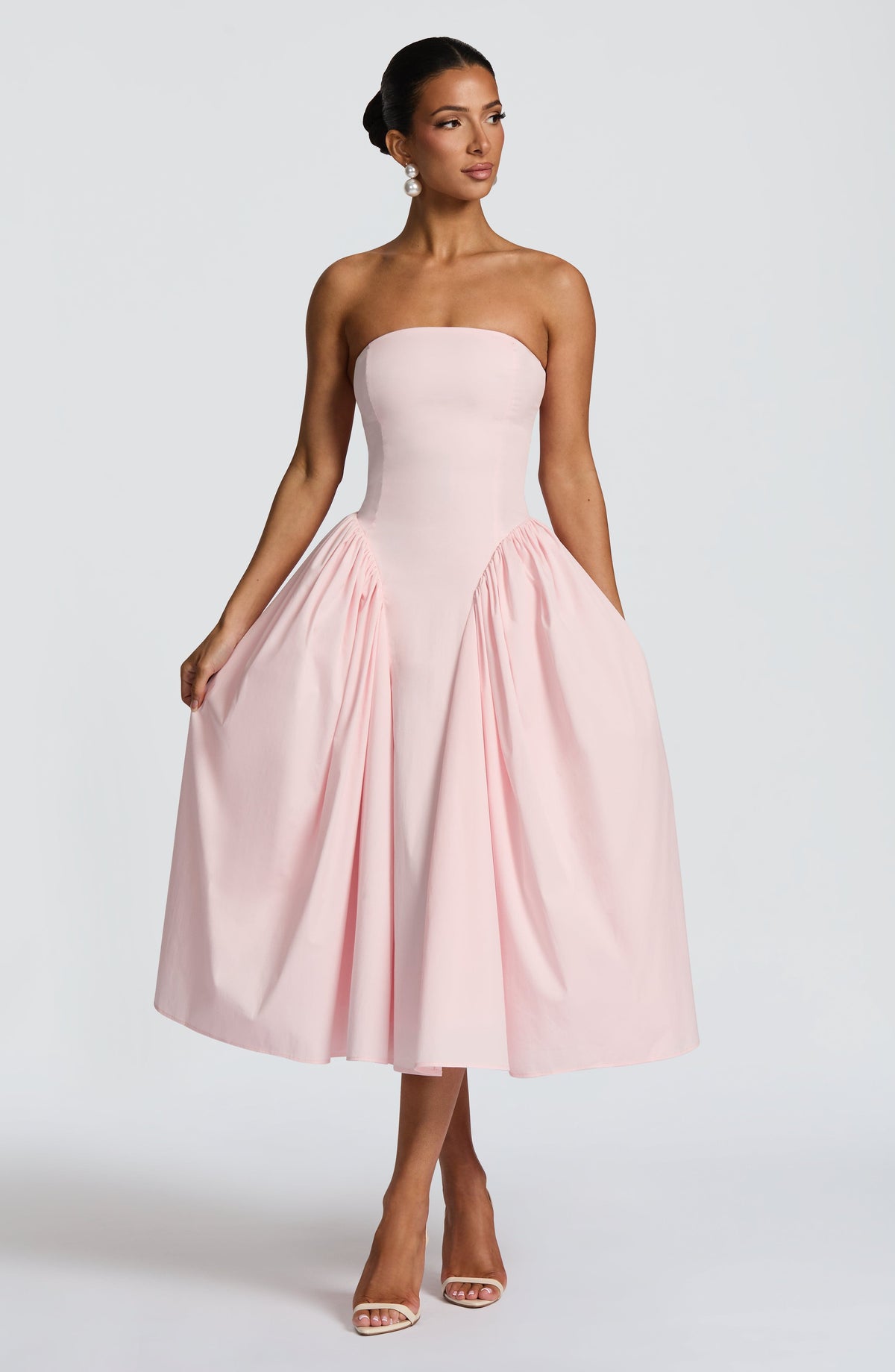 Darlena Midi Dress in Blush