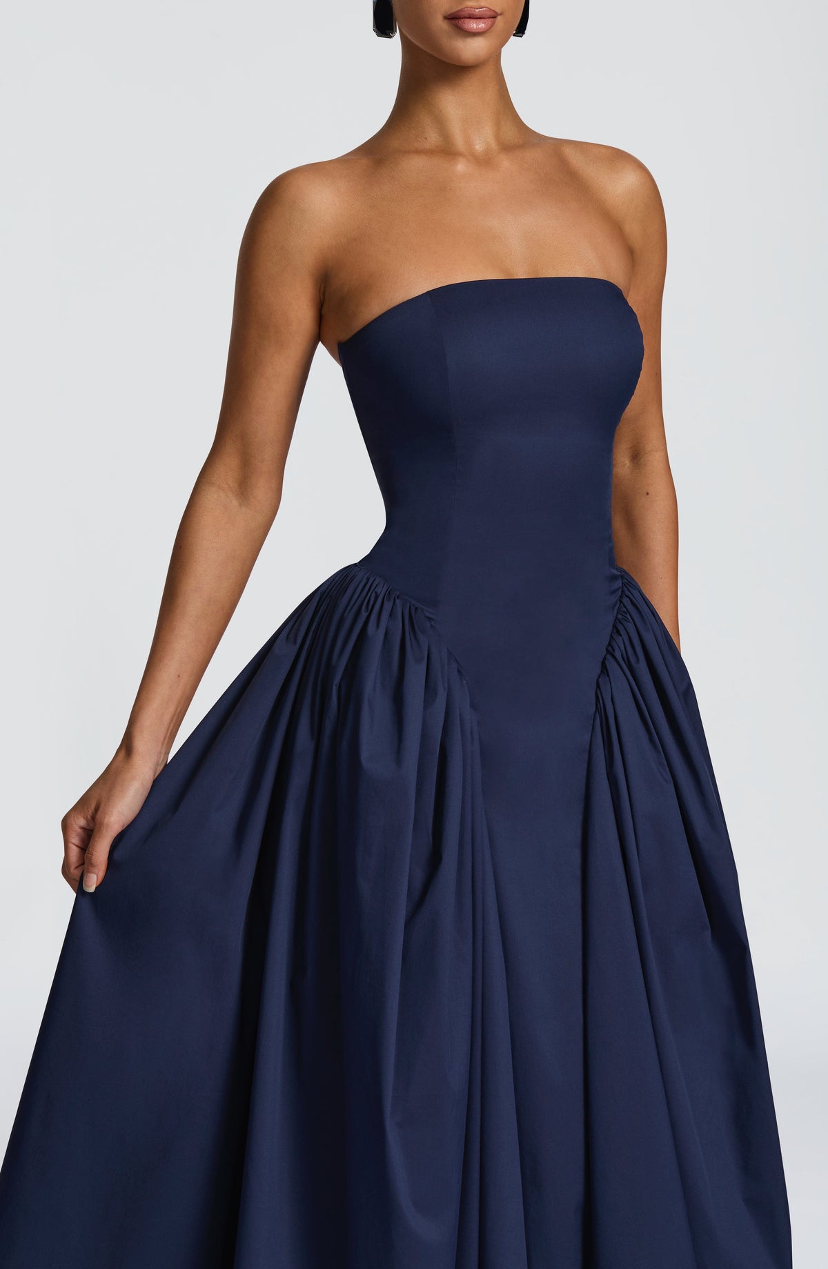Darlena Midi Dress in Navy
