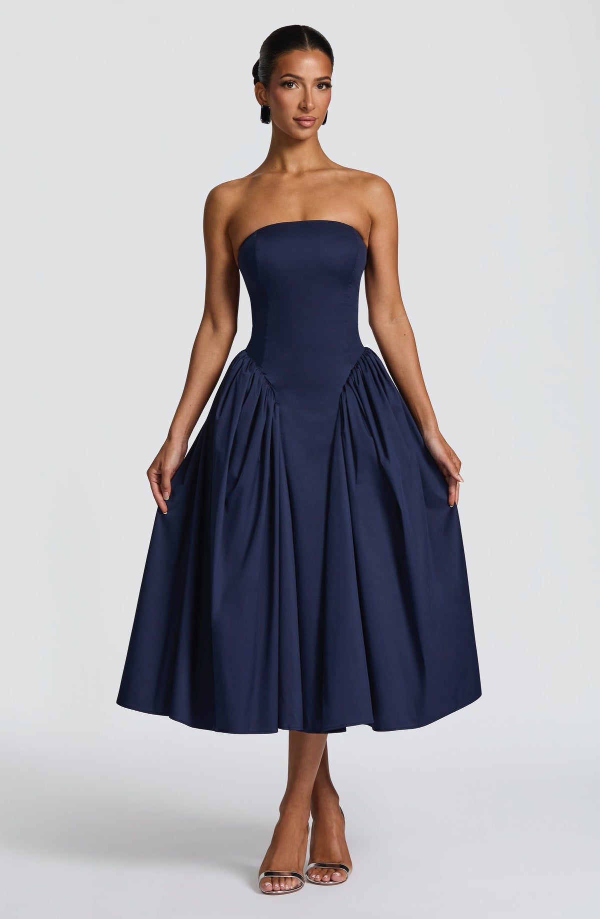 Darlena Midi Dress in Navy
