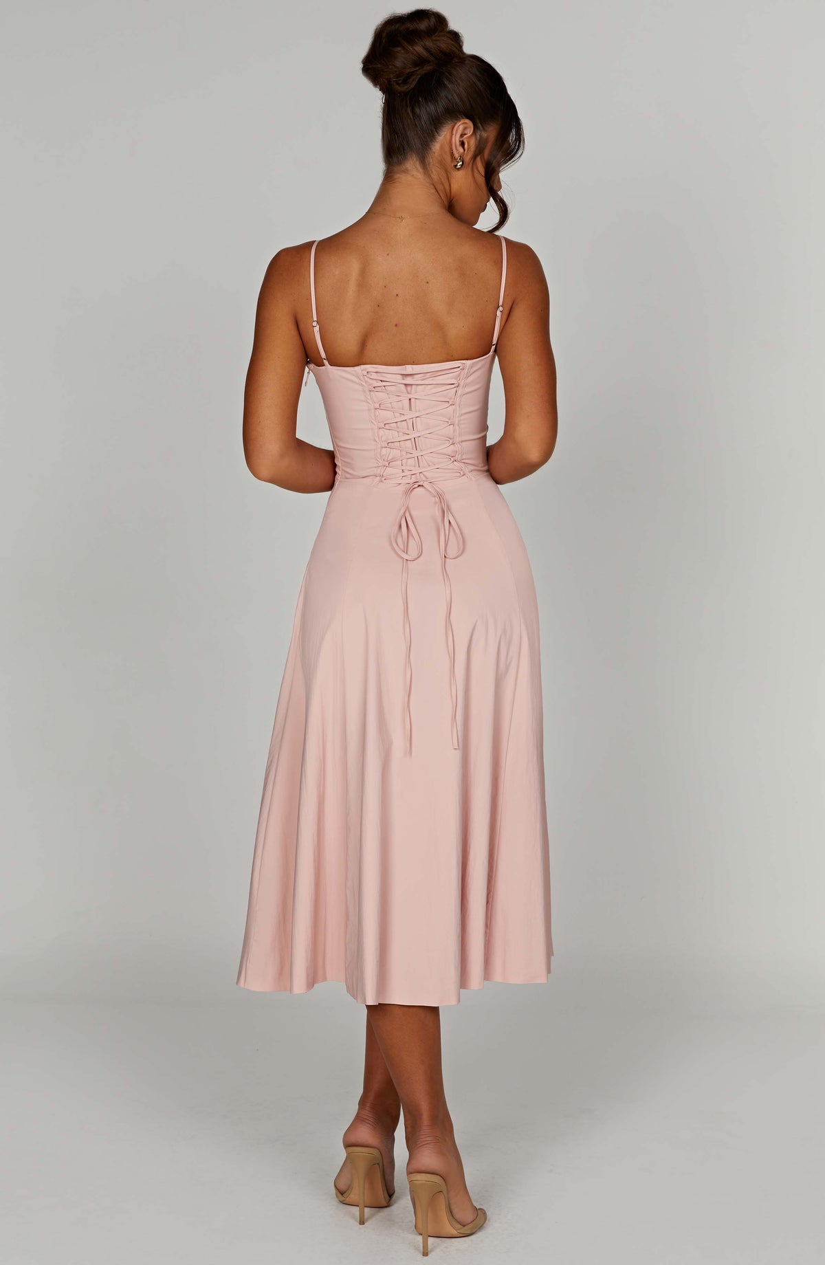 Deandra Midi Dress in Blush