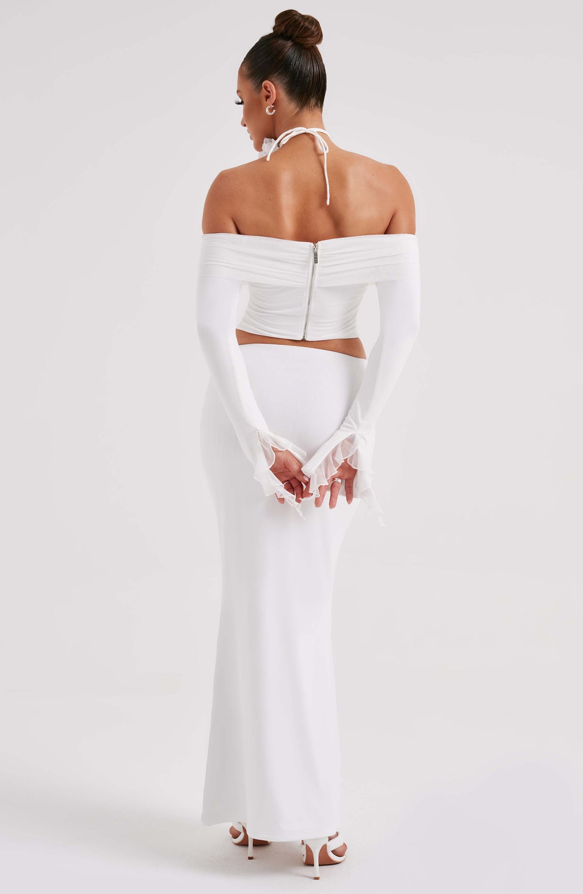Deemara Maxi Skirt in Ivory