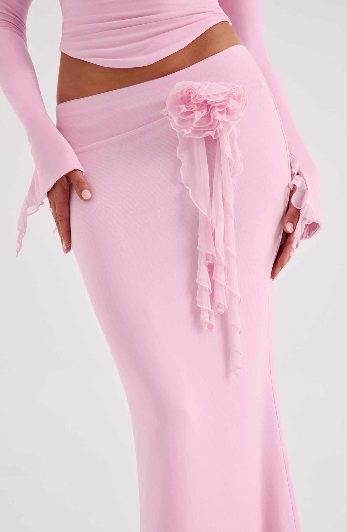 Deemara Maxi Skirt in Pink