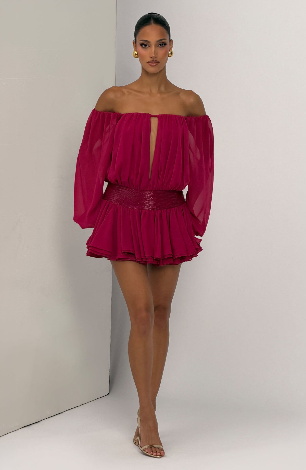 Dejana Playsuit in Raspberry