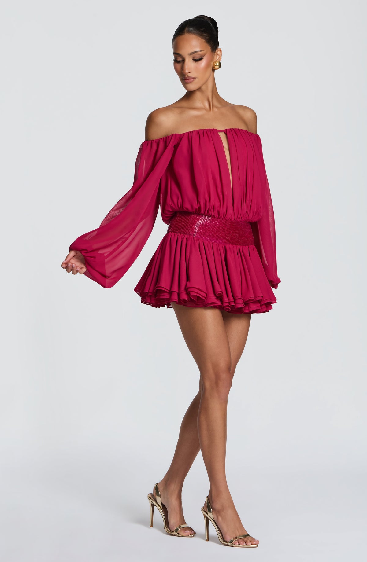 Dejana Playsuit in Raspberry