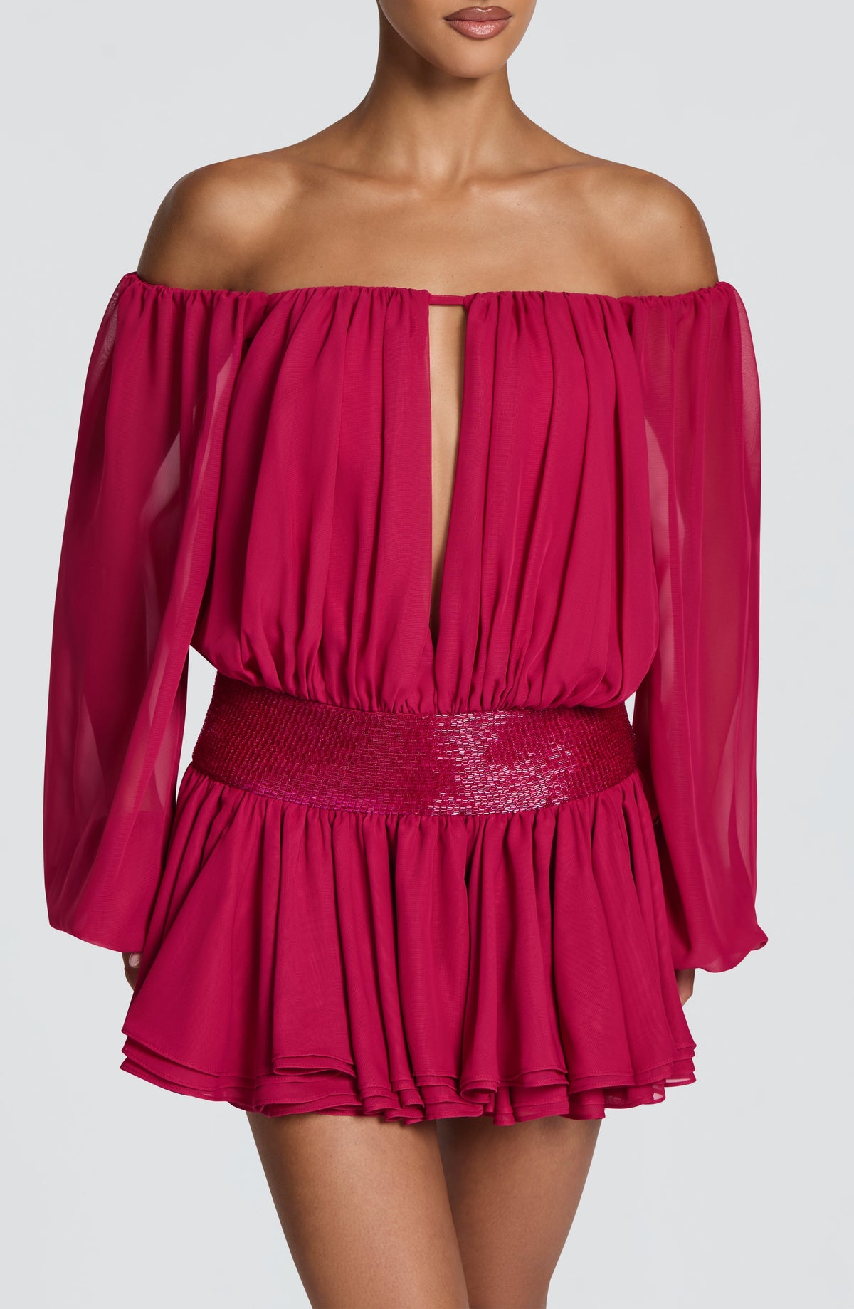 Dejana Playsuit in Raspberry