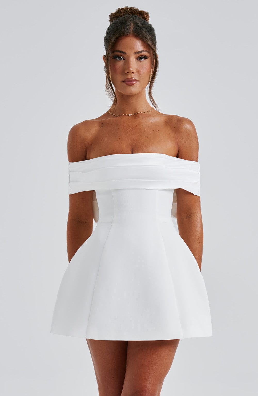 Deltara Mini Dress in Ivory