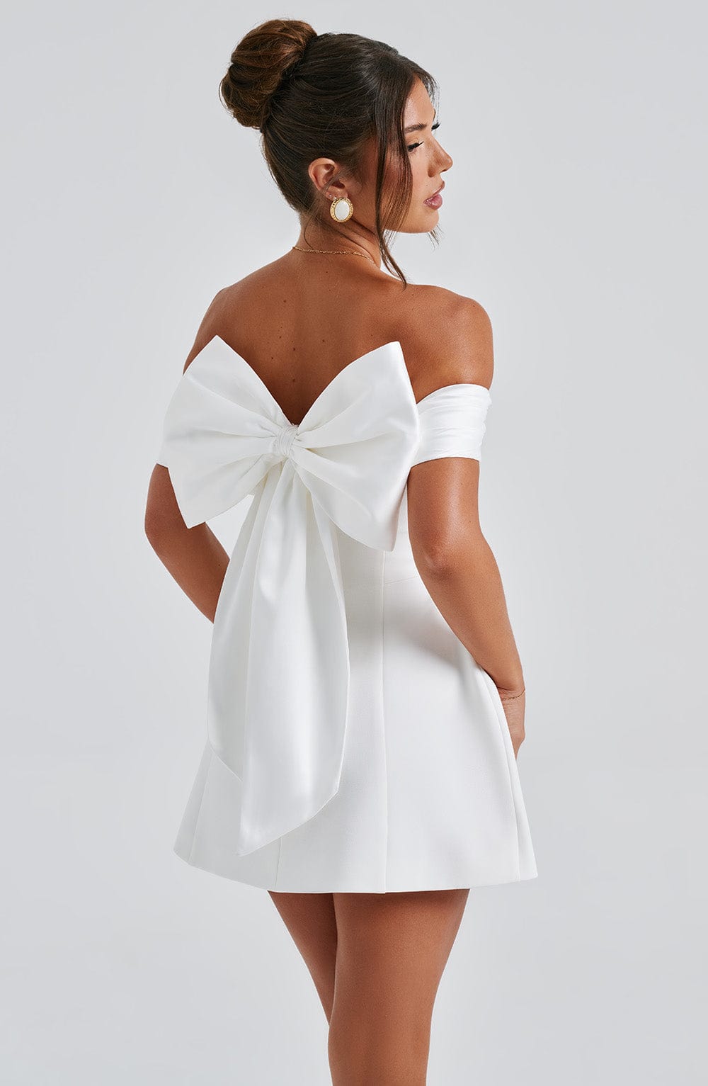 Deltara Mini Dress in Ivory