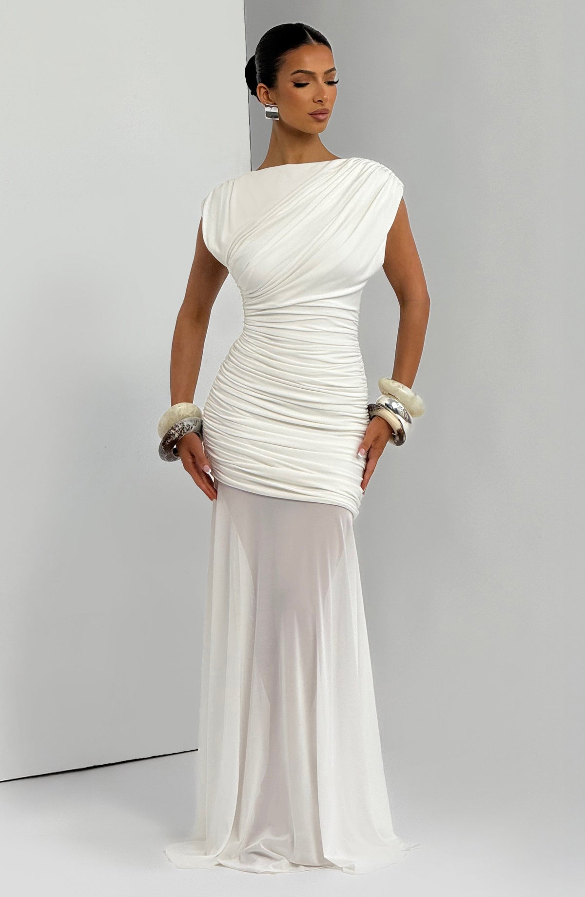 Demelia Maxi Dress in Ivory