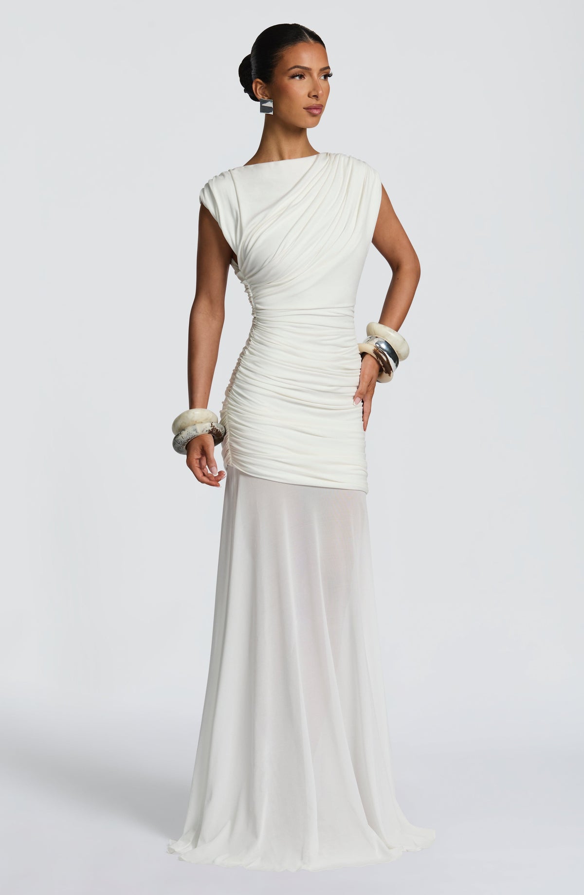 Demelia Maxi Dress in Ivory
