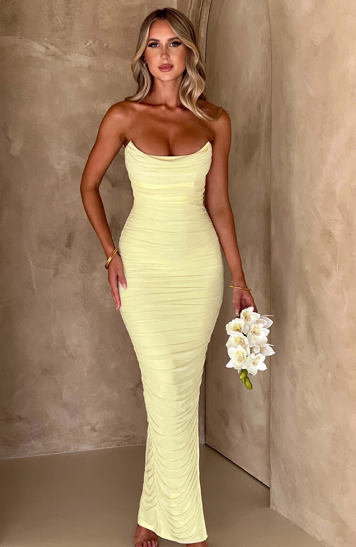 Demira Maxi Dress in Lime