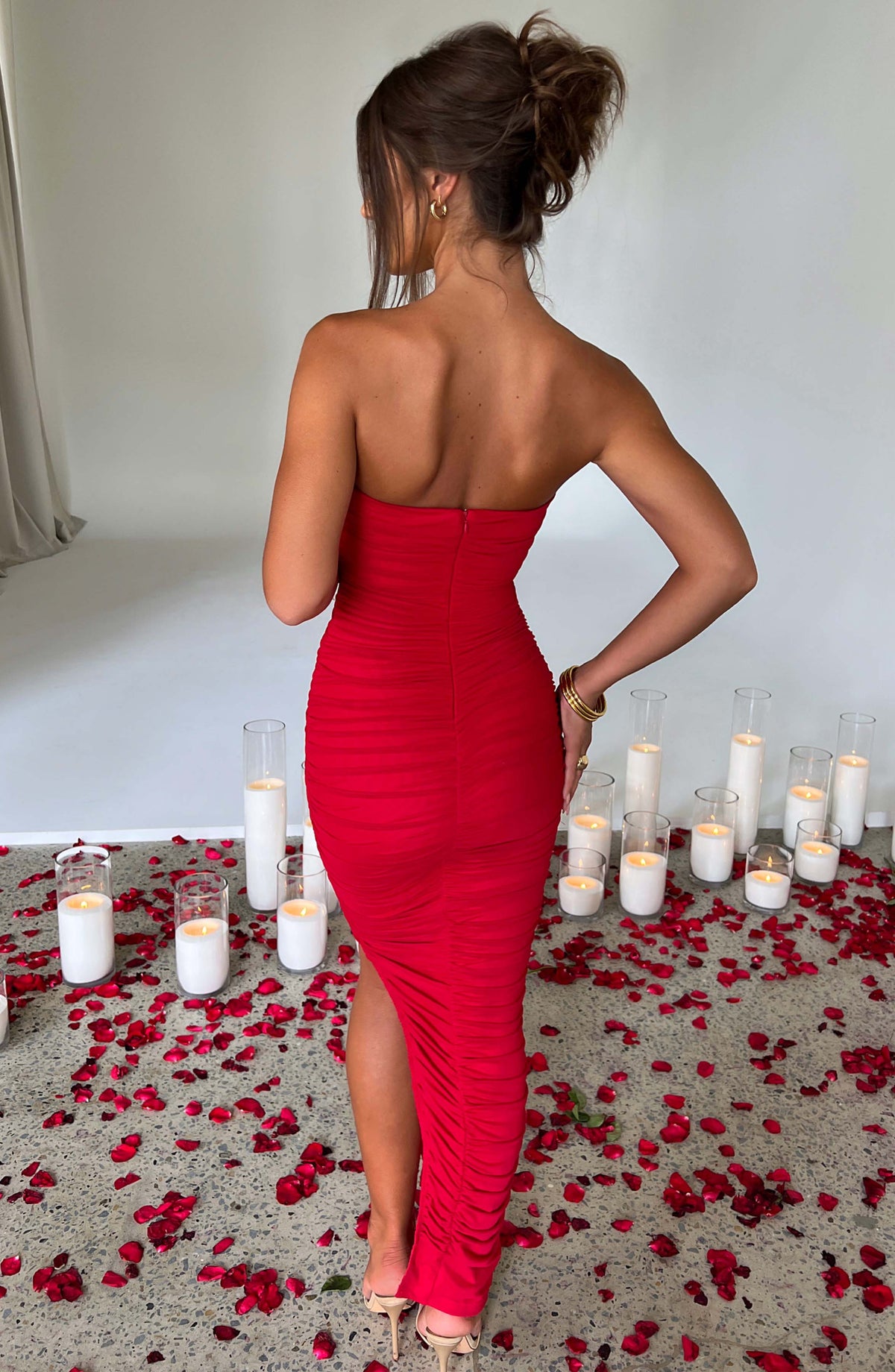 Demira Maxi Dress in Red