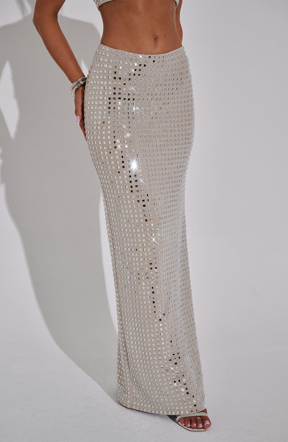 Dimetta Maxi Skirt in Nude
