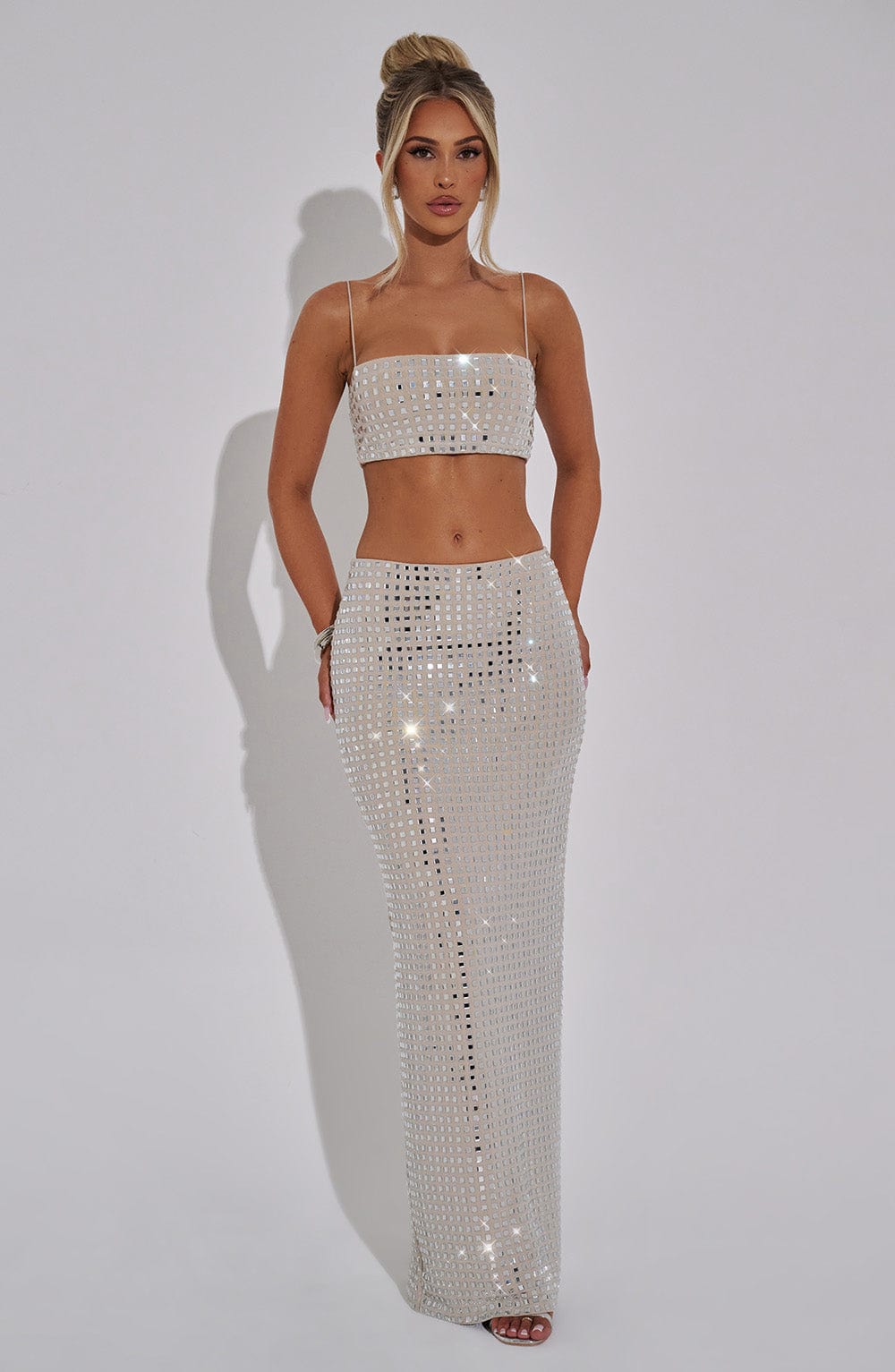 Dimetta Maxi Skirt in Nude