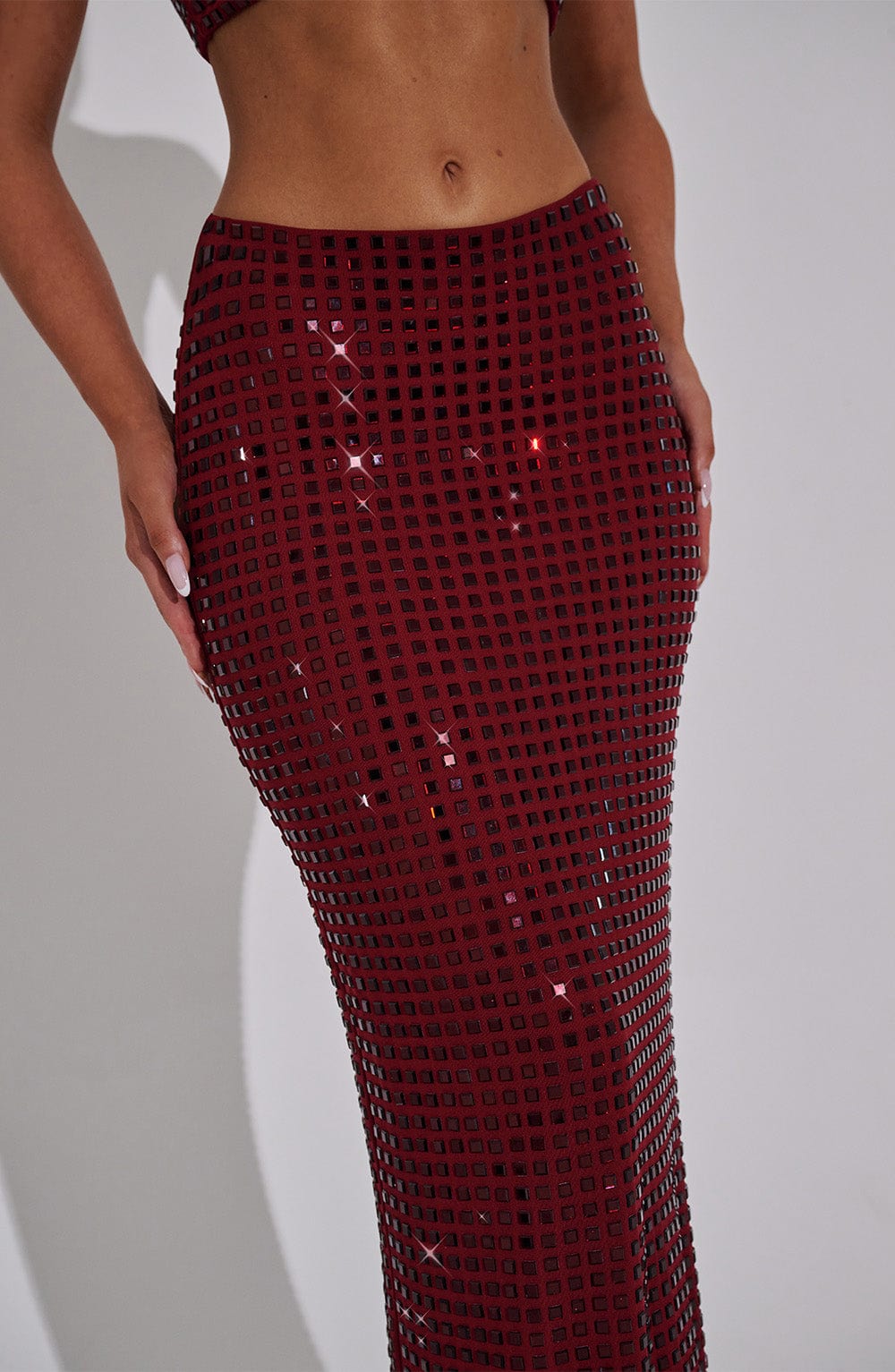 Dimetta Maxi Skirt in Wine