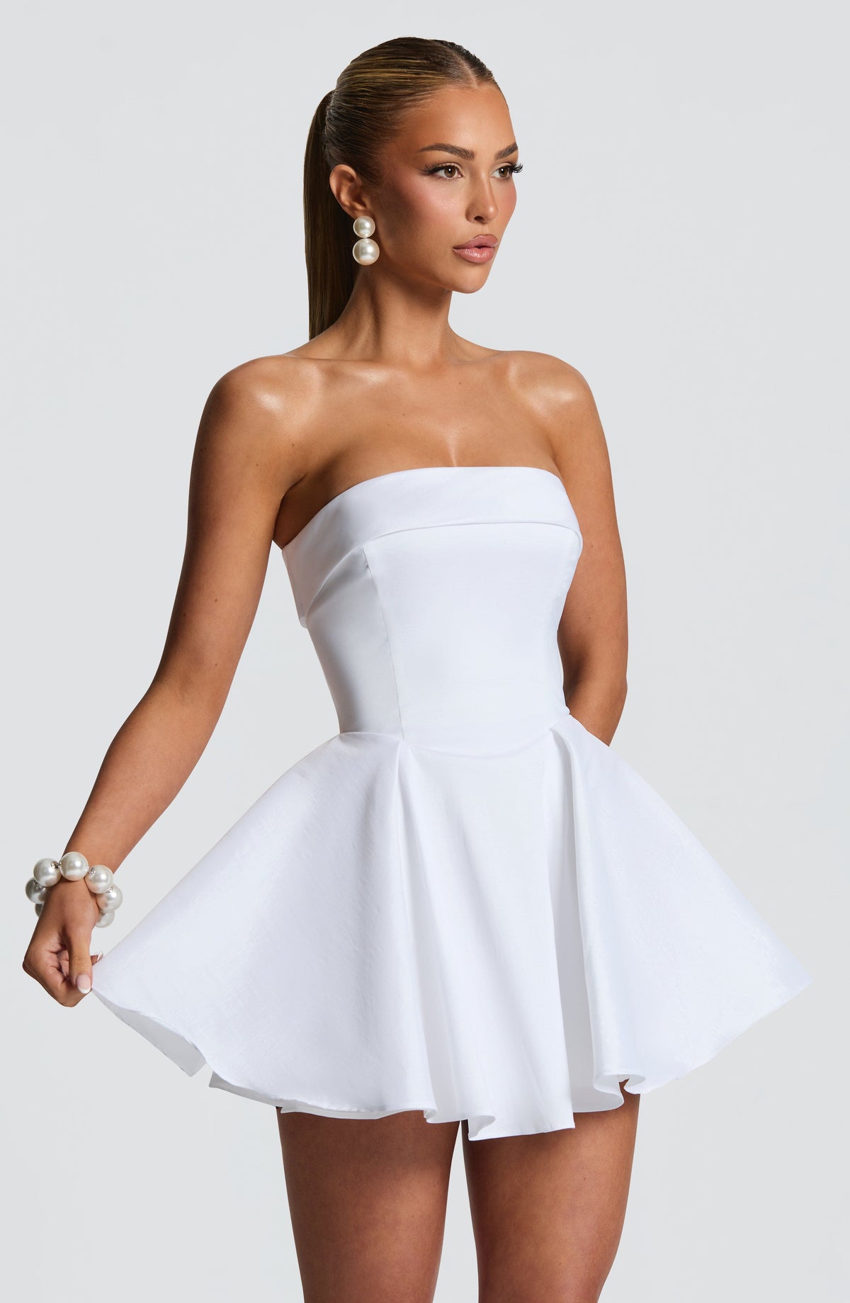 Dionella Mini Dress in Ivory