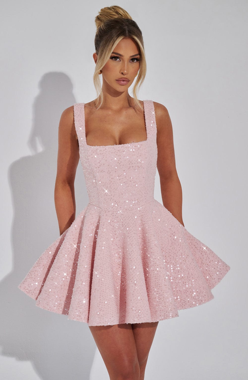 Dorothea Mini Dress in Blush