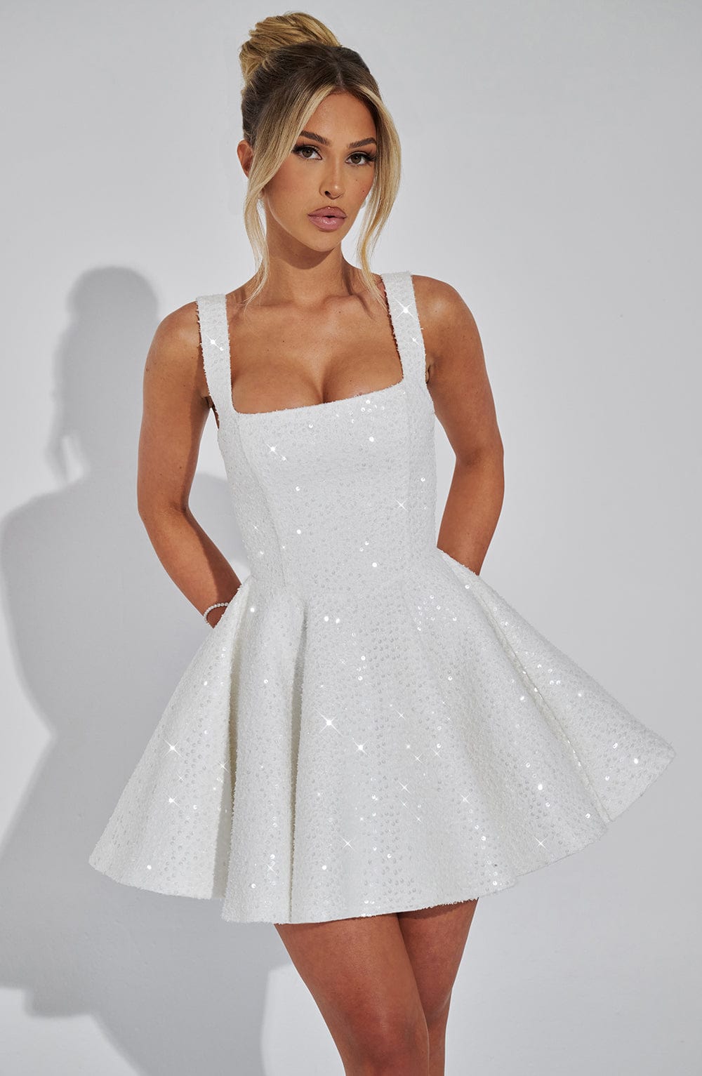 Dorothea Mini Dress in Ivory