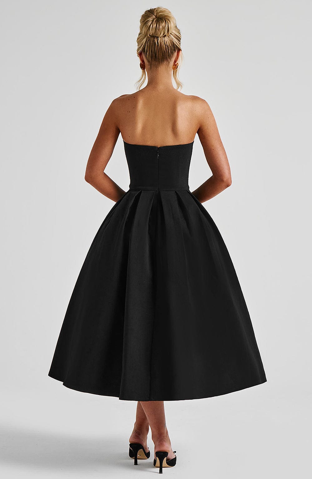 Editha Midi Dress in Black
