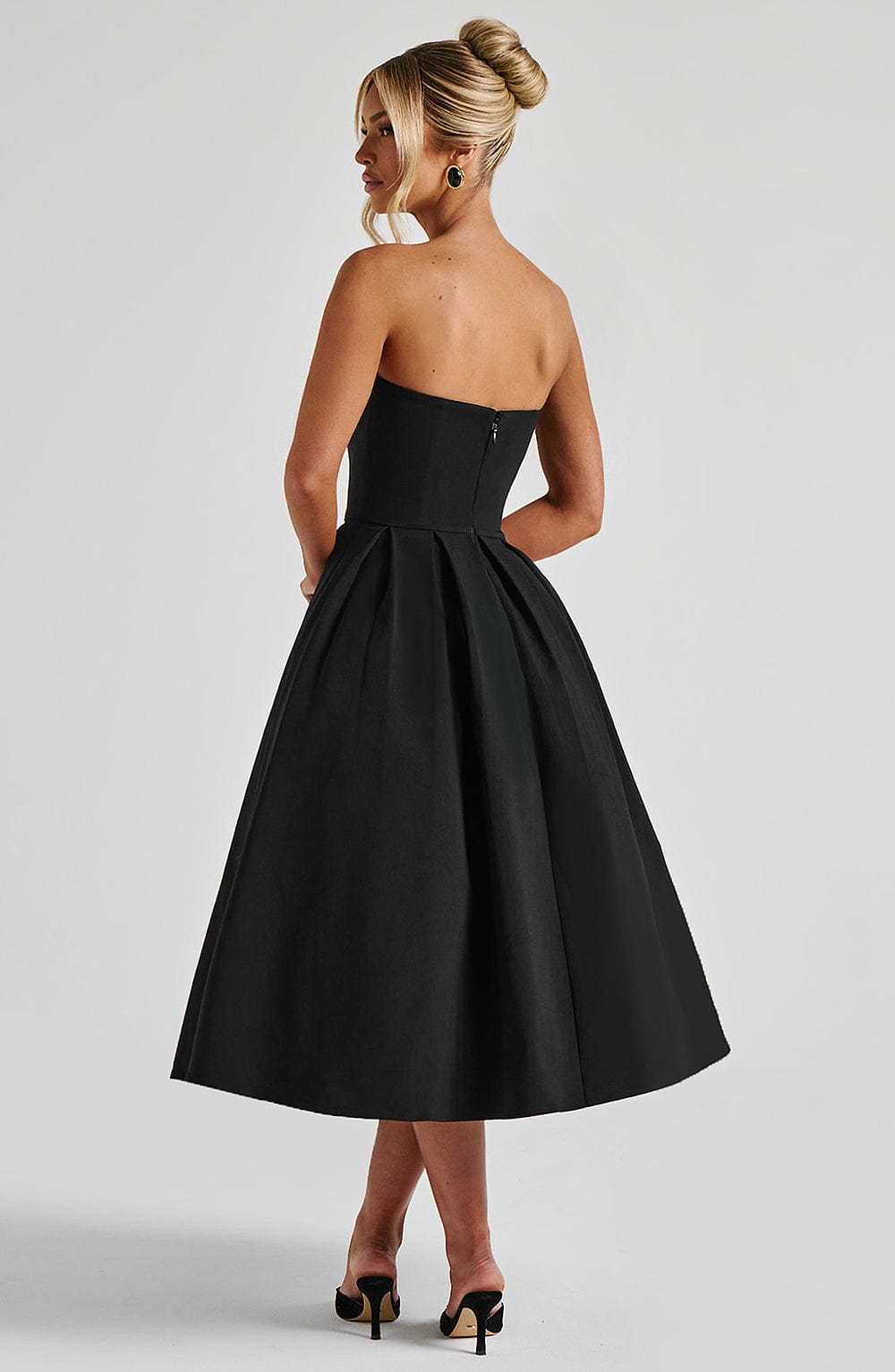 Editha Midi Dress in Black