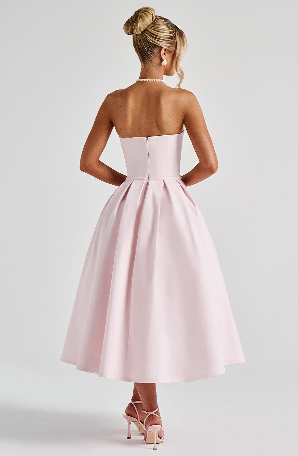 Editha Midi Dress in Blush