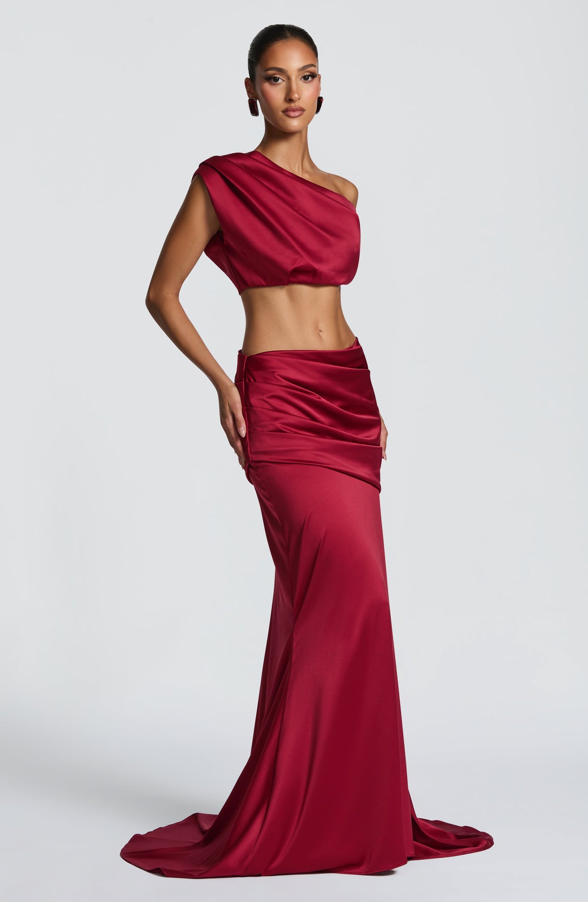 Edwyna Top in Burgundy