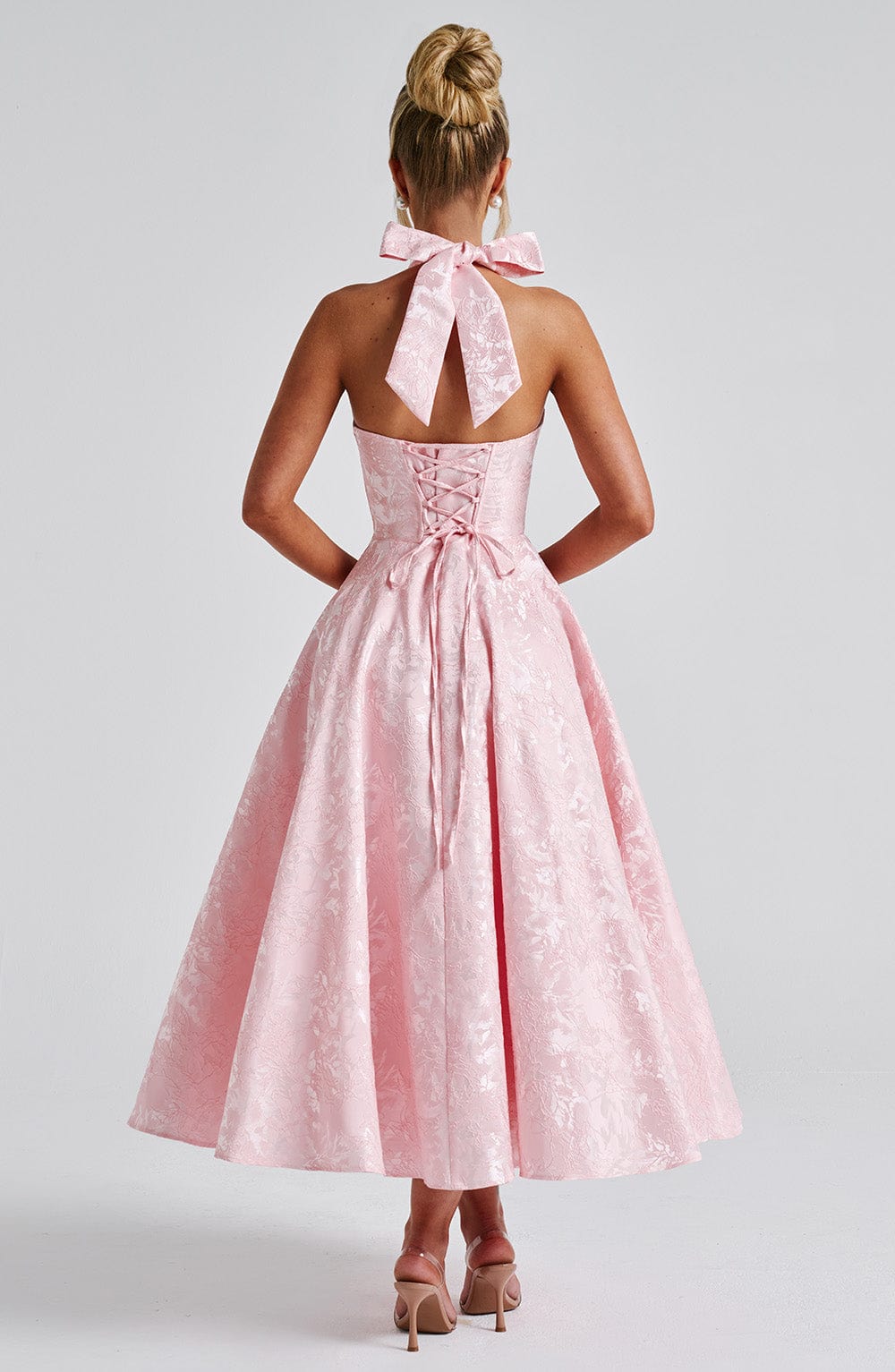 Effina Midi Dress in Blush