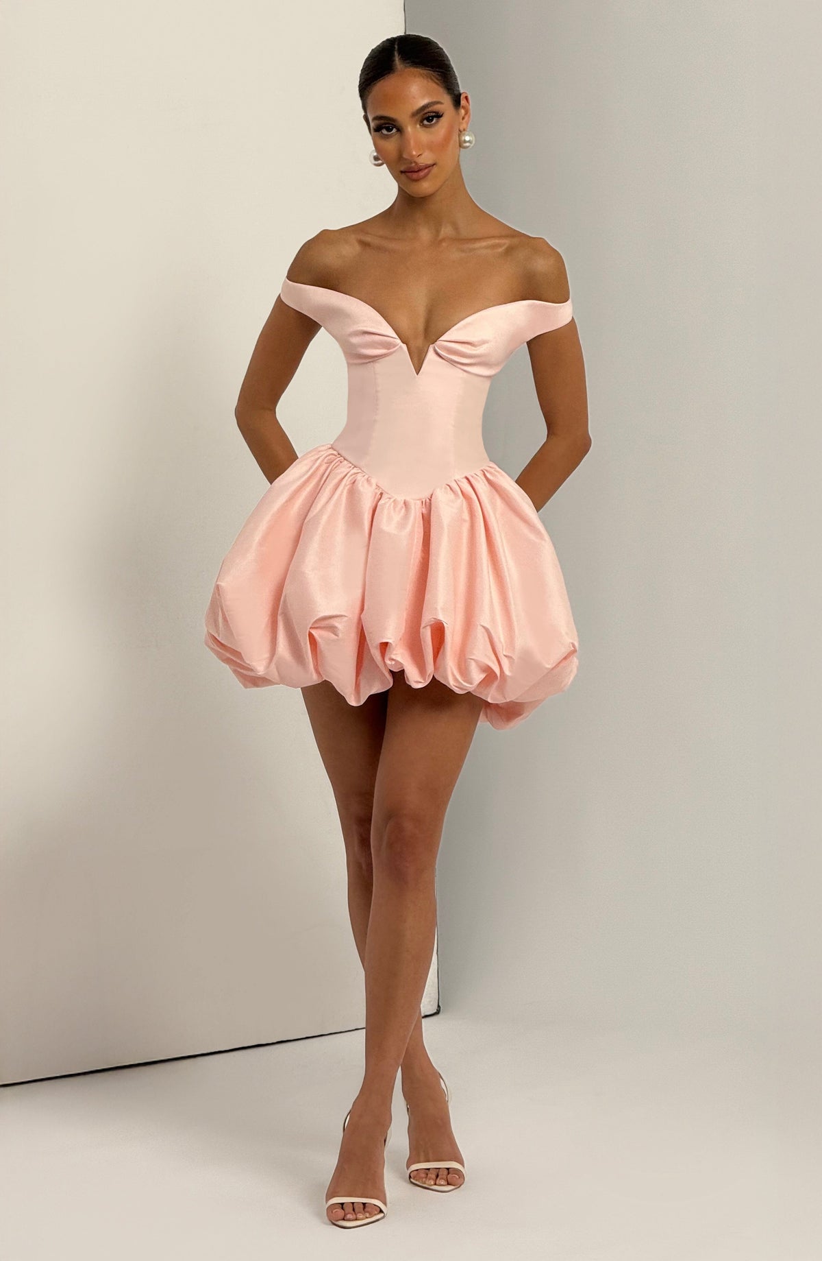 Eilana Mini Dress in Blush