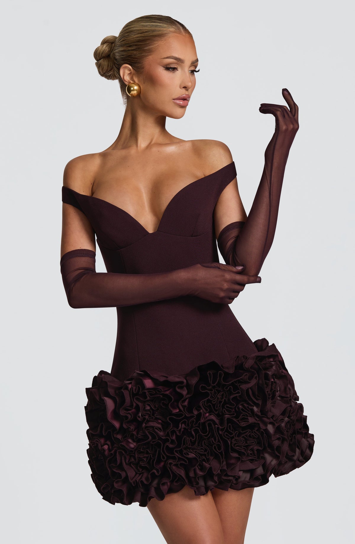 Elira Gloves in Plum