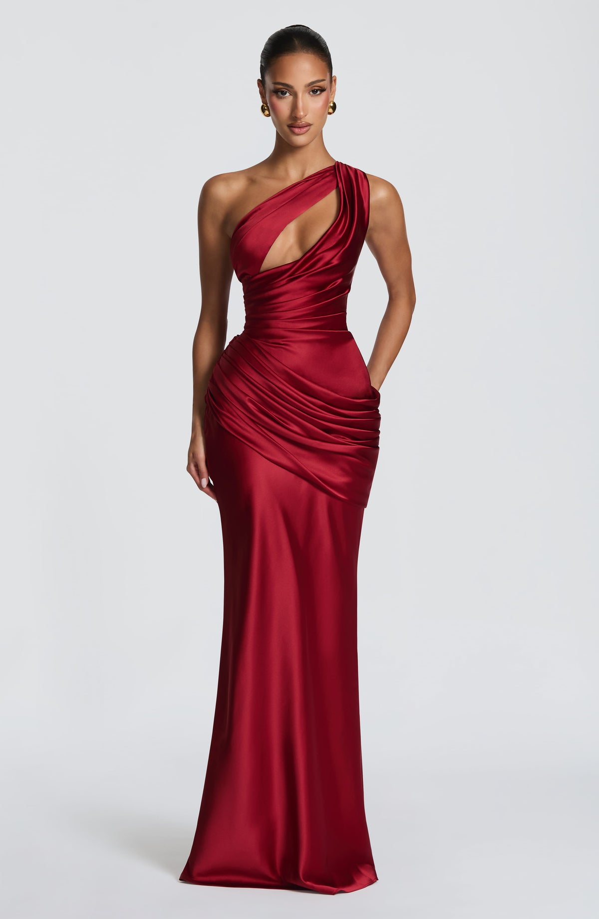 Elmira Maxi Dress in Deep Red